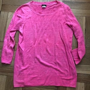 J. Crew hot pink sweater